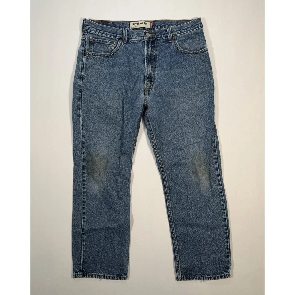 Levi's 505 Regular Fit Jeans Men's 36x30 Blue Denim Straight Leg Cotton Pants